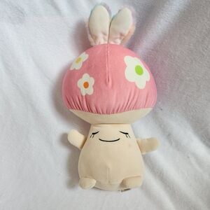Way To Celebrate Pink Mushroom Easter Plush Bunny Ears Stuffed Animal  16"